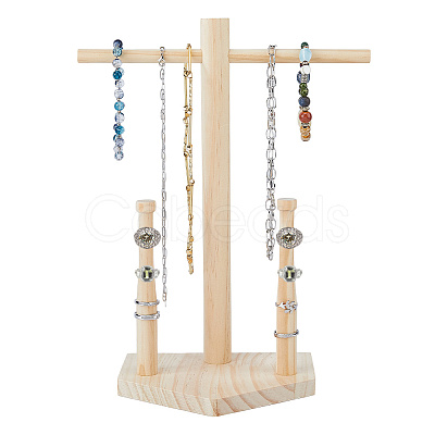 Wooden Baseball Ring Display Holder RDIS-WH0011-37B-1