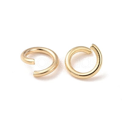 Brass Open Jump Rings KK-G604-08G-22-1