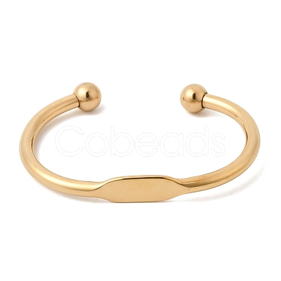 304 Stainless Steel Cuff Bangles BJEW-D408-31G-1