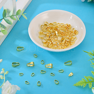 120Pcs 4 Styles Brass Snap on Bails KK-TA0009-24G-1