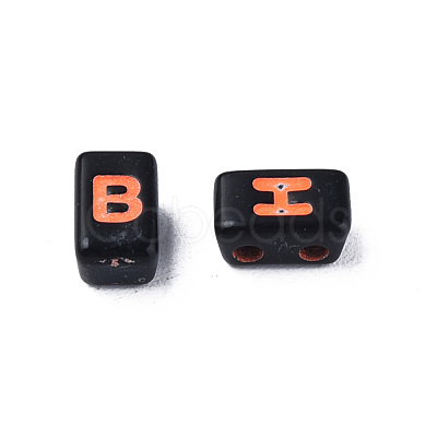 Opaque Black Acrylic Connector Charms MACR-N012-20-1