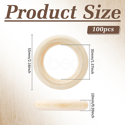 Unfinished Schima Wood Rings for DIY Accessories WOOD-WH0002-65A-1