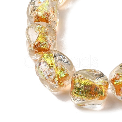Handmade Foil Lampwork Beads Strands FOIL-C002-01D-1