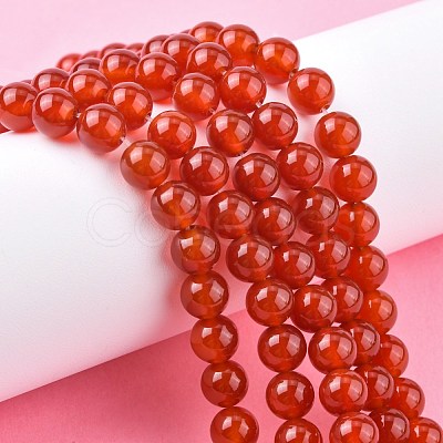 Natural Carnelian Beads Strands G-C076-8mm-2A-1