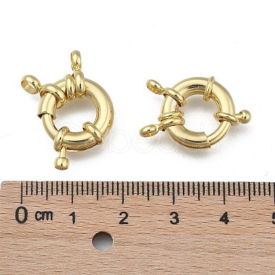 Rack Plating Brass Spring Clasps X-KK-D399-B-G-NF-1