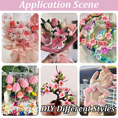 DIY Chenille Stem Tinsel Garland Craft Kits DIY-SC0033-14A-1