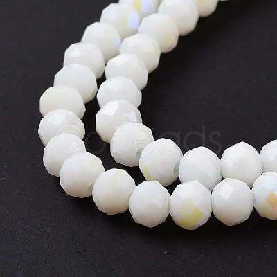 Electroplate Opaque Solid Color Glass Beads Strands X1-EGLA-A034-P4mm-L17-1