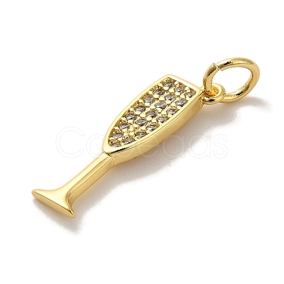Brass Micro Pave Cubic Pendants KK-U027-07G-02-1