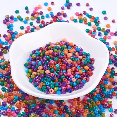 8/0 Baking Paint Glass Seed Beads SEED-S002-KM-1