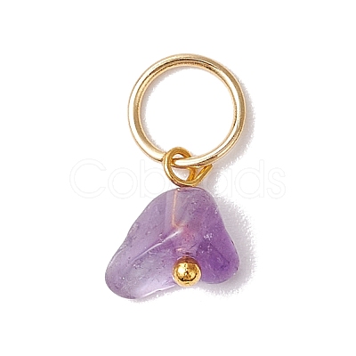 30Pcs 30 Styles Natural & Synthetic Mixed Gemstone Chip Charms PALLOY-JF02874-02-1