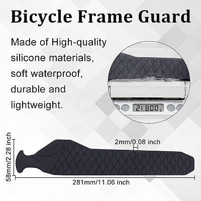 Silicone Bicycle Down Tube Frame Protectors AJEW-WH0317-16-1