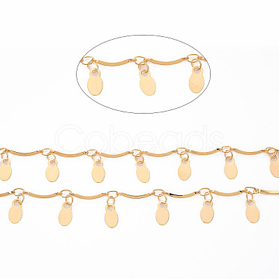 Handmade Brass Scalloped Bar Chain CHC-S012-101-1