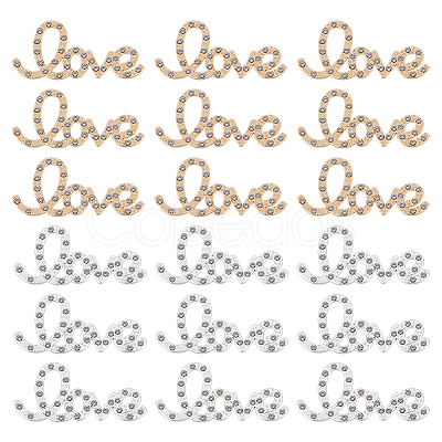 40Pcs 2 Colors Alloy Rhinestone Cabochons FIND-FH0010-89-1