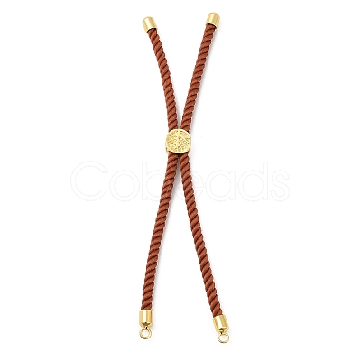 Twisted Nylon Cord Silder Bracelets DIY-B066-03G-1