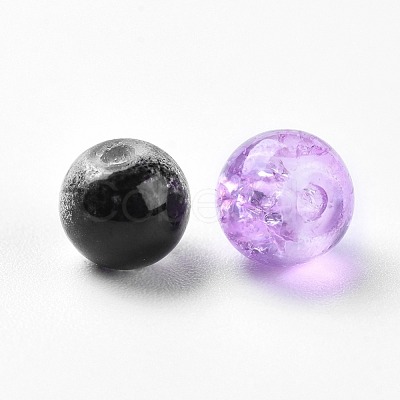 Baking Paint Crackle Glass Beads DGLA-X0006-6mm-03-1
