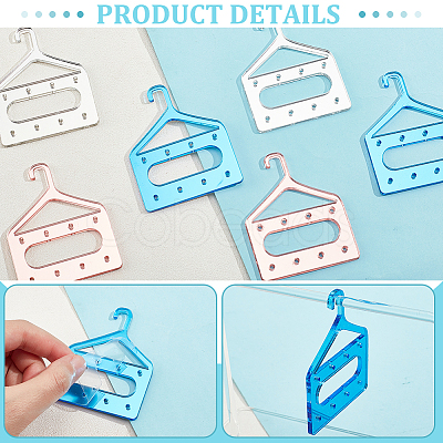 PandaHall Elite 24Pcs 3 Colors 8-Hole Mini Acrylic Earring Hanger EDIS-PH0001-84-1