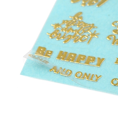 Brass Self-Adhesive Picture Stickers DIY-C059-01A-1