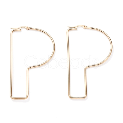 304 Stainless Steel Hoop Earrings EJEW-F251-A02-P-1