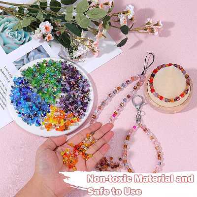 2 Bags Imitation Artificial Crystal Glass Beads GLAA-SZ0001-95B-07-1