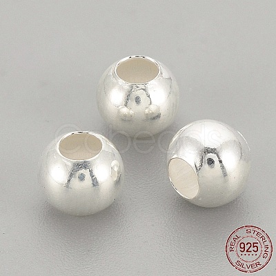 925 Sterling Silver Beads STER-S002-12-2.5mm-1