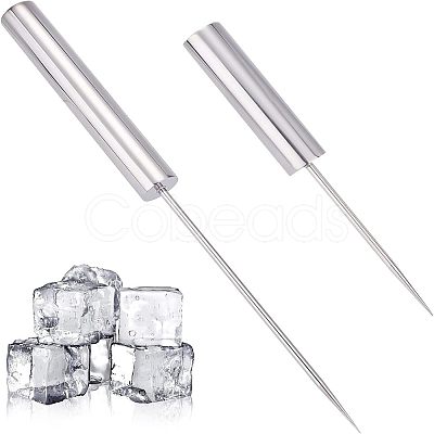 Unicraftale 2Pcs 2 Style 201 Stainless Steel Ice Pick TOOL-UN0001-14-1