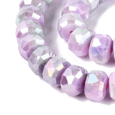 Anti-Tarnish Electroplate Glass Beads Strands GLAA-T025-10mm-11L-1