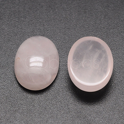 Oval Natural Rose Quartz Cabochons G-K020-40x30mm-07-1