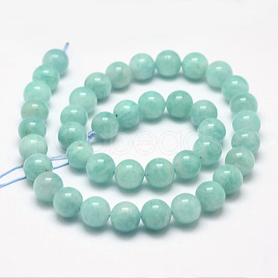 Natural Amazonite Bead Strands G-P204-02-10mm-1