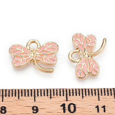 Light Gold Plated Alloy Pendants X-ENAM-T009-69D-RS-1