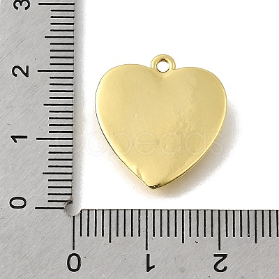 Heart Brass Pendant Cabochon Settings KK-P306-06G-1
