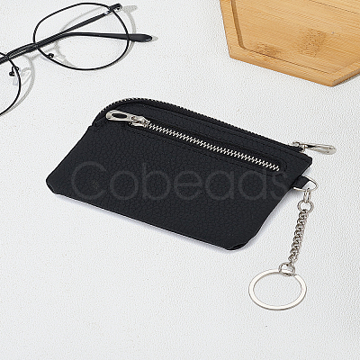 PU Leather Zipper Wallets ABAG-WH0048-34B-1