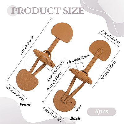 Leather Toggle Buckles FIND-WH0199-469A-1