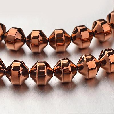 Electroplate Non-magnetic Synthetic Hematite Bead Strands G-F300-31A-1