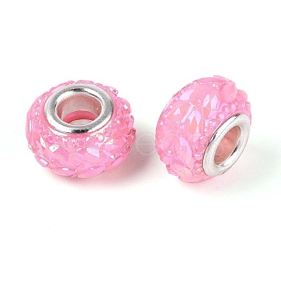 Opaque Resin European Beads RESI-T057-29K-1