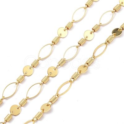 Brass Flat Sequin Chains CHC-D028-07G-1