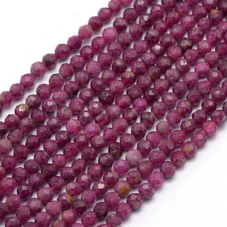 Natural Ruby Beads Strands G-E411-14-2.5mm-1