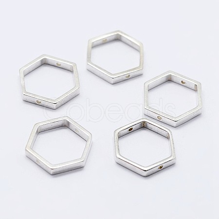 925 Sterling Silver Bead Frames STER-F036-12S-11x10-1