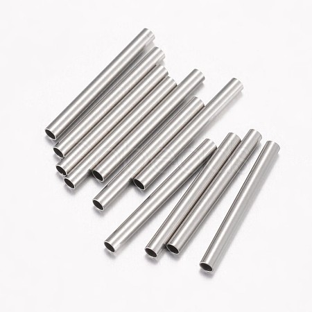 Non-Tarnish 304 Stainless Steel Tube Beads X-STAS-G071-33P-1