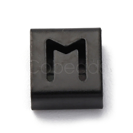 Ion Plating(IP) 304 Stainless Steel Square Slide Charms STAS-L132-22M-B-1