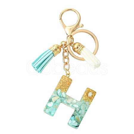 Transparent Epoxy Resin Pendant Keychains KEYC-FS00022-08-1