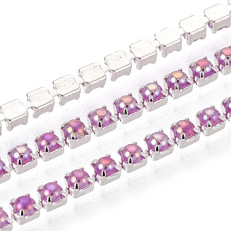 Iron & ABS Imitation Pearl Cup Chains CH-T007-01A-06-1