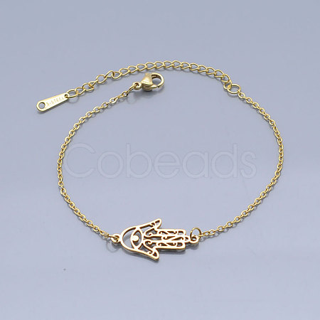 201 Stainless Steel Link Bracelets BJEW-T011-JN495-2-1