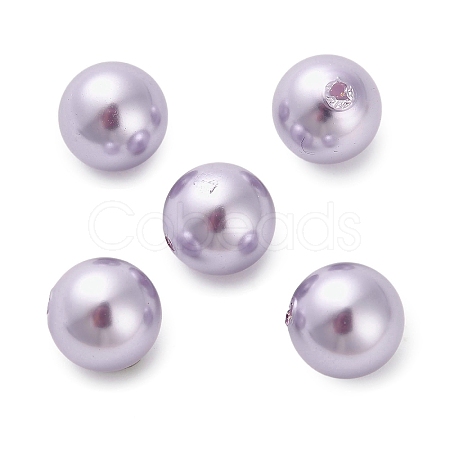Baking Paint Pearlized Glass Pearl Round Beads HY-Q001-02A-03-1