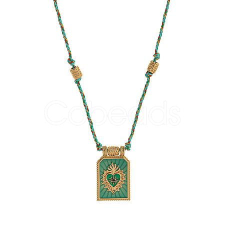 Brass and Enamel Pendant Necklaces FS-WG2CA9F-11-1
