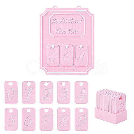 Plastic Books Read This Year Bookshelf Counter Bookish Decoration AJEW-WH0596-877B-1