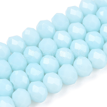 Opaque Solid Color Glass Beads Strands EGLA-A034-P1mm-D06-1
