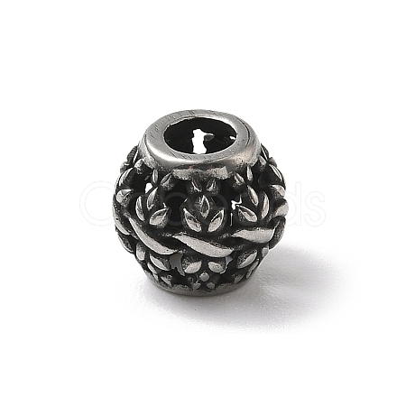 304 Stainless Steel European Beads STAS-H238-09F-AS-1
