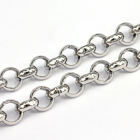 Tarnish Resistant 304 Stainless Steel Rolo Chains CHS-L001-28-12mm-1