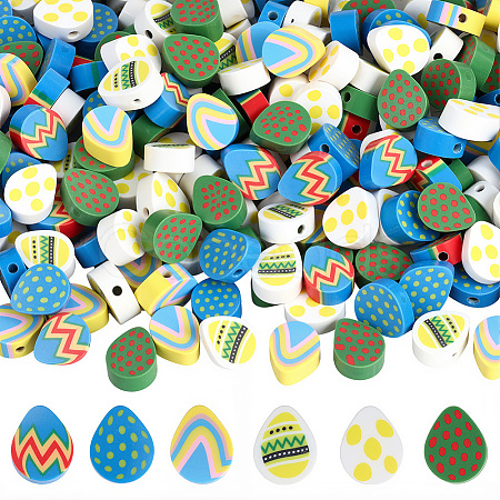 350Pcs Handmade Polymer Clay Beads CLAY-PA0001-46-1