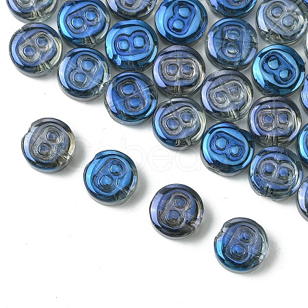 Electroplate Glass Beads EGLA-YW0005-01B-1
